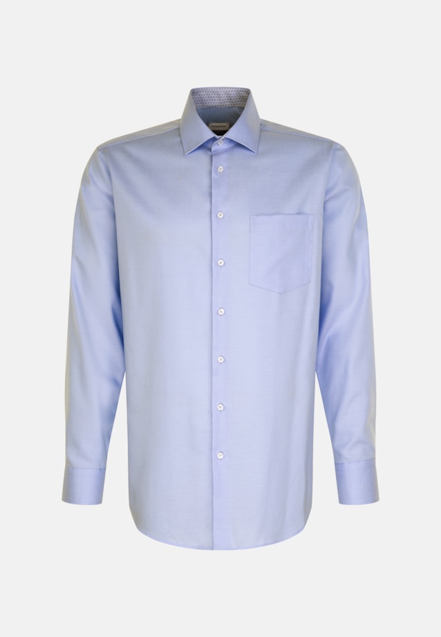 Non-iron Twill Business overhemd in Regular with Kentkraag and extra long sleeve in Lichtblauw |  Seidensticker Onlineshop