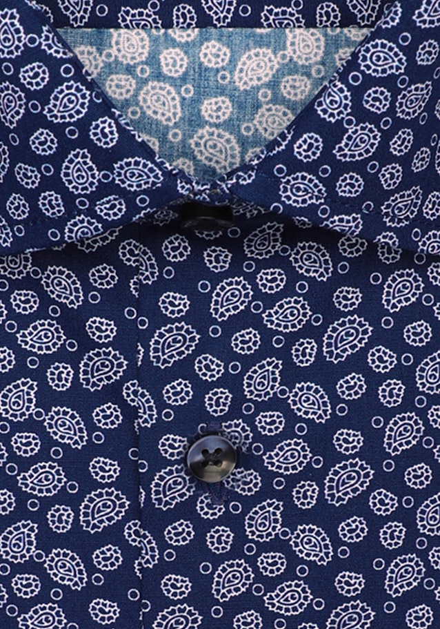 Regular Business Shirt Paisley in Medium Blue | Seidensticker Onlineshop