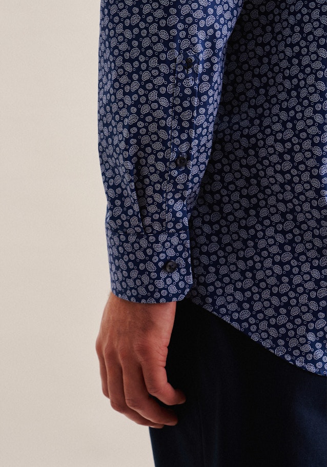 Regular Business Shirt Paisley in Medium Blue | Seidensticker Onlineshop