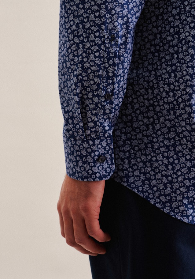 Poplin Business Shirt in Regular with Kent-Collar and extra long sleeve in Medium Blue |  Seidensticker Onlineshop