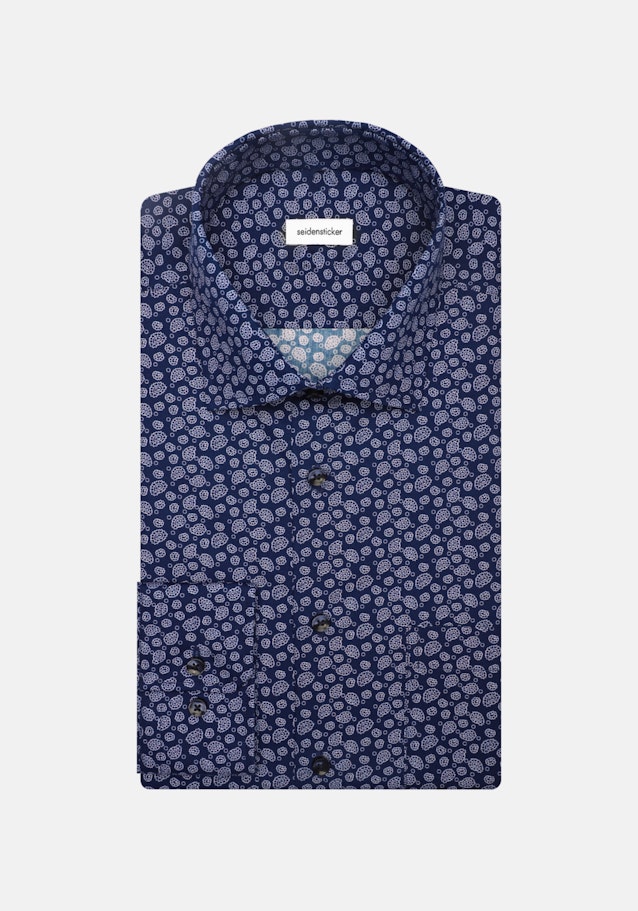 Regular Business Shirt Paisley in Medium Blue | Seidensticker Onlineshop