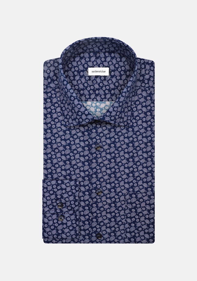 Poplin Business Shirt in Regular with Kent-Collar and extra long sleeve in Medium Blue |  Seidensticker Onlineshop