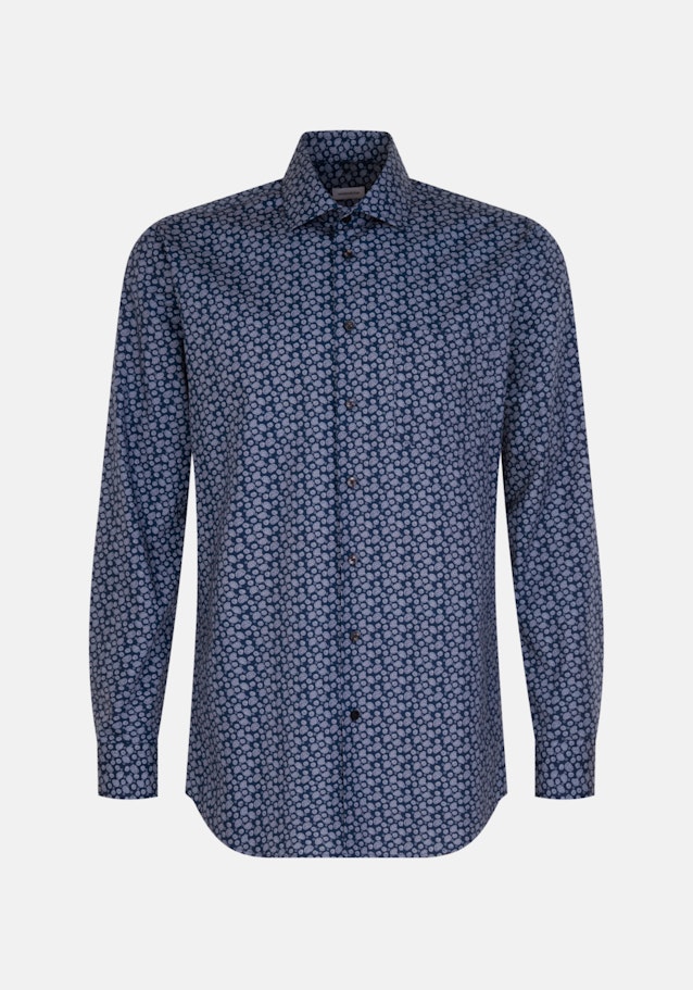 Regular Business Shirt Paisley in Medium Blue | Seidensticker Onlineshop