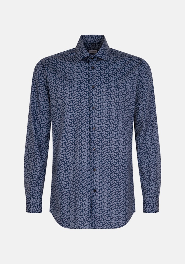 Chemise Business Regular Col Kent manches extra-longues in Bleu Moyen |  Seidensticker Onlineshop