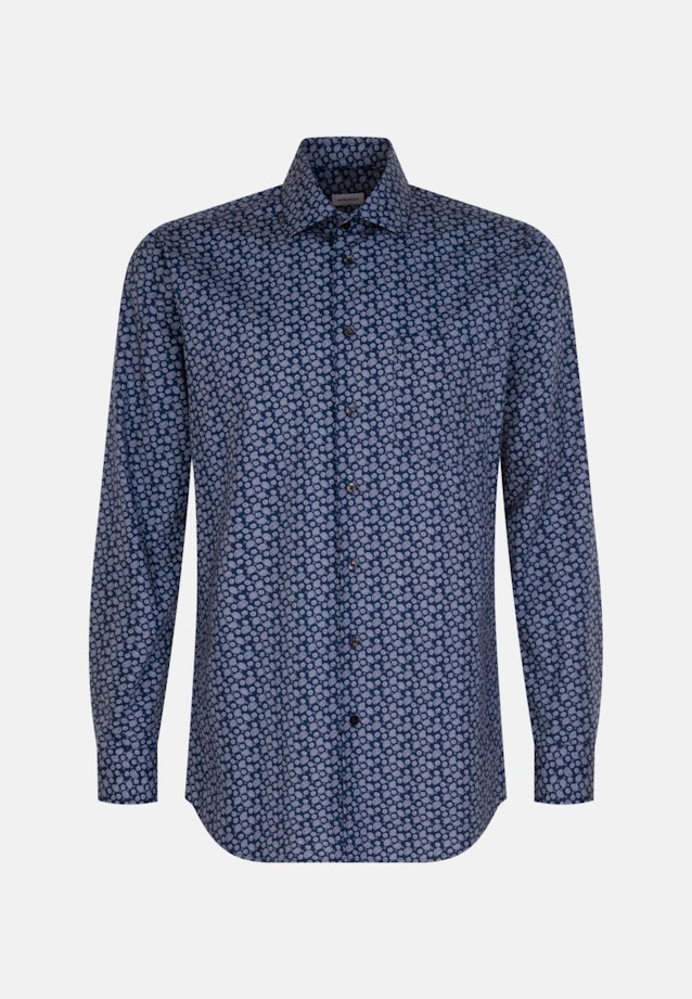 Poplin Business Shirt in Regular with Kent-Collar and extra long sleeve in Medium Blue |  Seidensticker Onlineshop