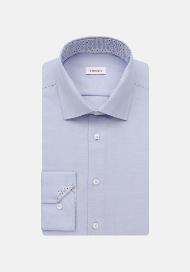Non-iron Twill Business overhemd in Slim with Kentkraag and extra long sleeve in Lichtblauw |  Seidensticker Onlineshop