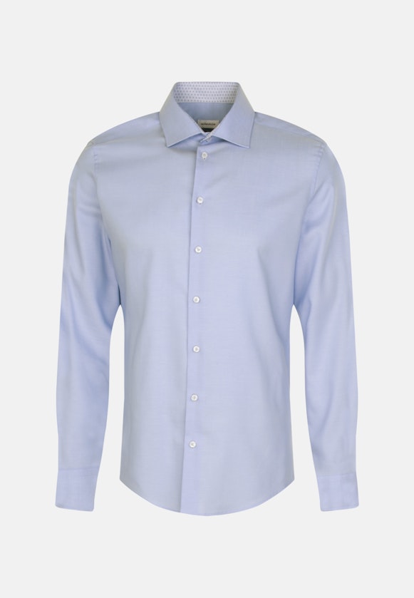 Non-iron Twill Business overhemd in Slim with Kentkraag and extra long sleeve in Lichtblauw |  Seidensticker Onlineshop