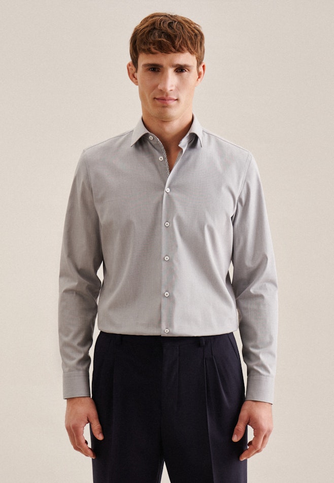 Chemise Business Slim Col Kent  manches extra-longues dans Gris | Boutique en ligne Seidensticker