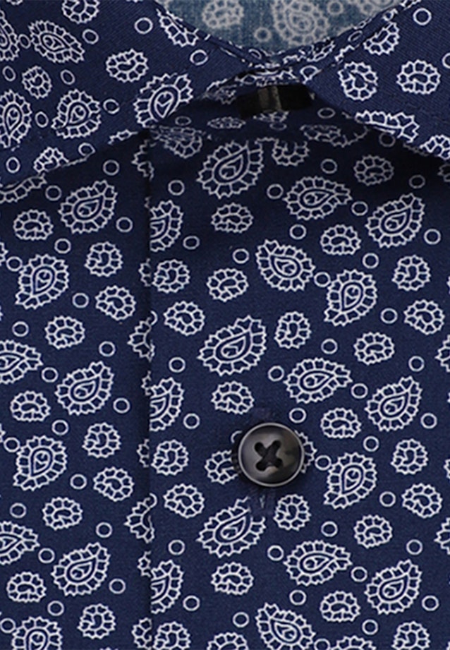 Popeline Business Hemd in Shaped mit Kentkragen und extra langem Arm in Mittelblau |  Seidensticker Onlineshop