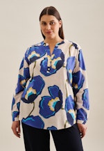 V-Neck Tunika Regular in Mittelblau |  Seidensticker Onlineshop