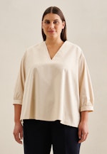 V-Neck Tunika Regular in Ecru |  Seidensticker Onlineshop