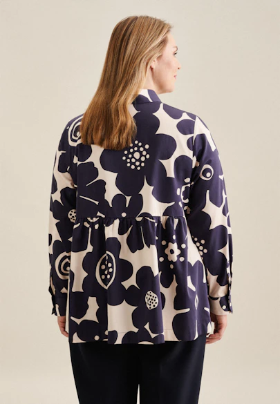 Shirt Blouse Floral in Dark Blue |  Seidensticker Onlineshop