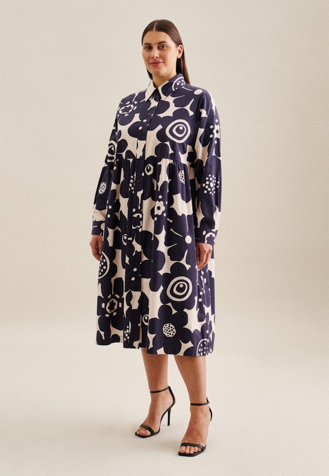 Grande taille Collar Dress in Dark Blue | Seidensticker Onlineshop