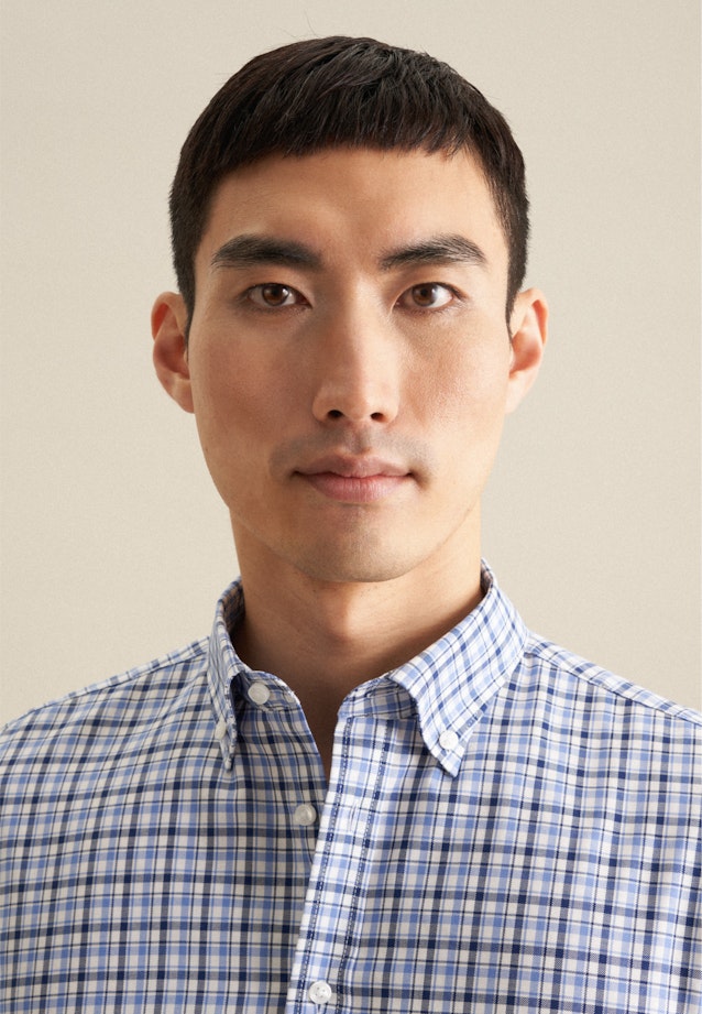 Slim Business shirt Check in Light Blue |  Seidensticker Onlineshop