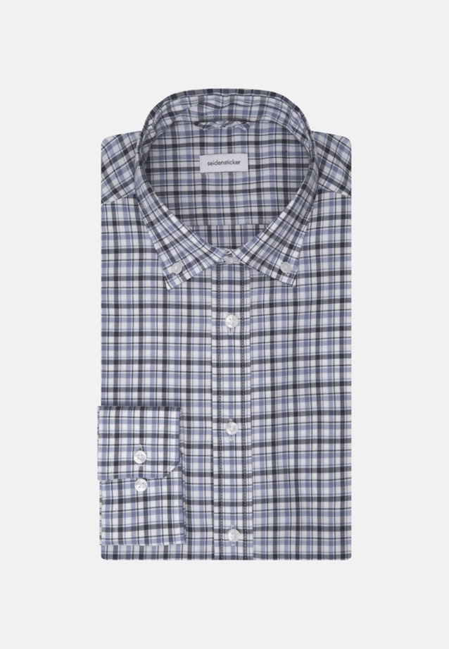 Bügelfreies Twill Business Hemd in Slim mit Button-Down-Kragen in Hellblau |  Seidensticker Onlineshop