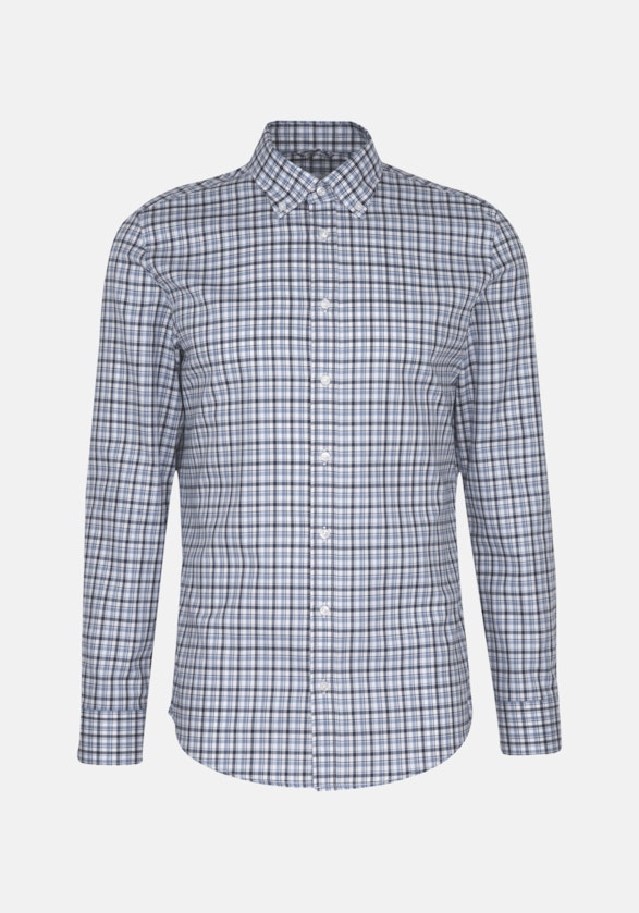 Non-iron Twill Business Shirt in Slim with Button-Down-Collar in Light Blue |  Seidensticker Onlineshop