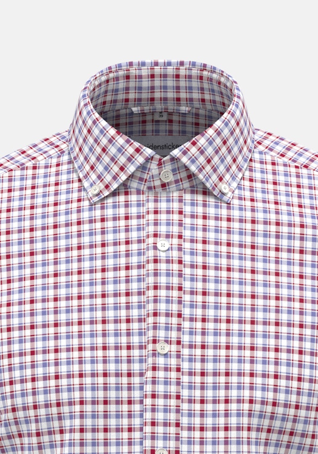 Non-iron Twill Business overhemd in Slim with Button-Down-Kraag in Rood |  Seidensticker Onlineshop