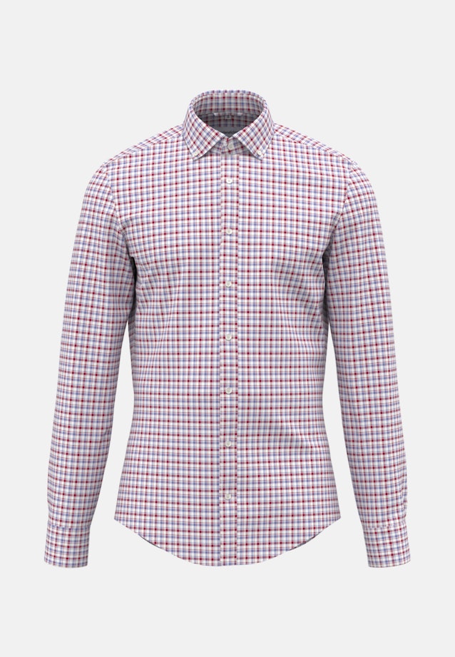 Non-iron Twill Business overhemd in Slim with Button-Down-Kraag in Rood |  Seidensticker Onlineshop