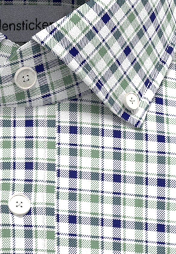 Bügelfreies Twill Business Hemd in Slim mit Button-Down-Kragen in Grün |  Seidensticker Onlineshop