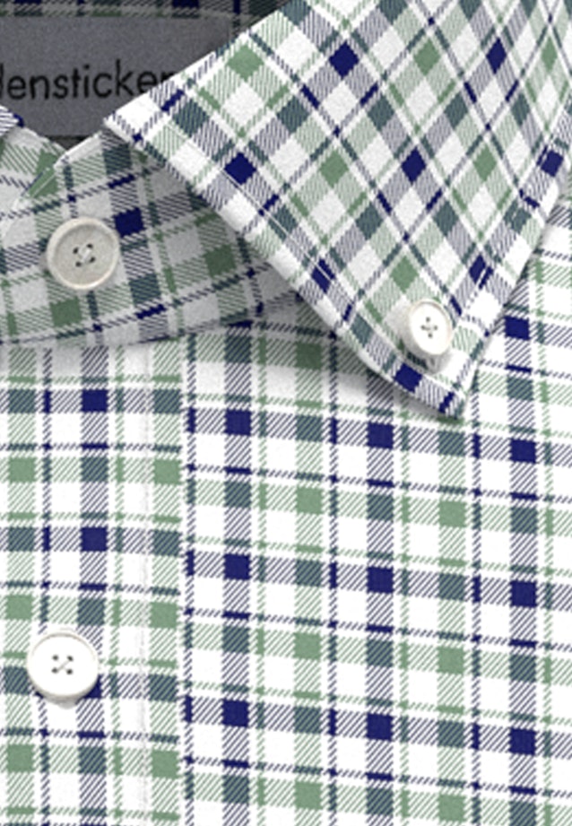 Non-iron Twill Business overhemd in Slim with Button-Down-Kraag in Groen |  Seidensticker Onlineshop