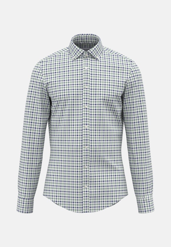 Non-iron Twill Business overhemd in Slim with Button-Down-Kraag in Groen |  Seidensticker Onlineshop