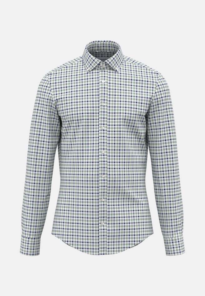 Bügelfreies Twill Business Hemd in Slim mit Button-Down-Kragen in Grün | Seidensticker Onlineshop