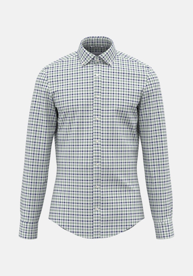Non-iron Twill Business Shirt in Slim with Button-Down-Collar in Green |  Seidensticker Onlineshop