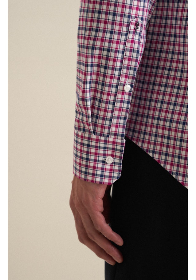 Bügelfreies Twill Business Hemd in Shaped mit Button-Down-Kragen in Rosa/Pink | Seidensticker Onlineshop