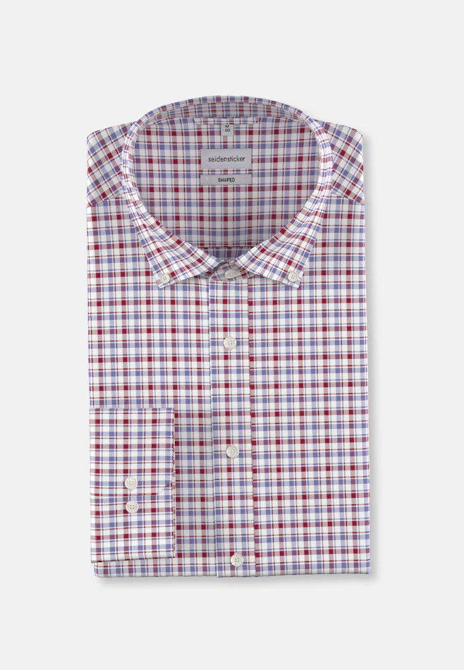 Shaped Chemise d'affaires carreaux dans Rouge | Boutique en ligne Seidensticker