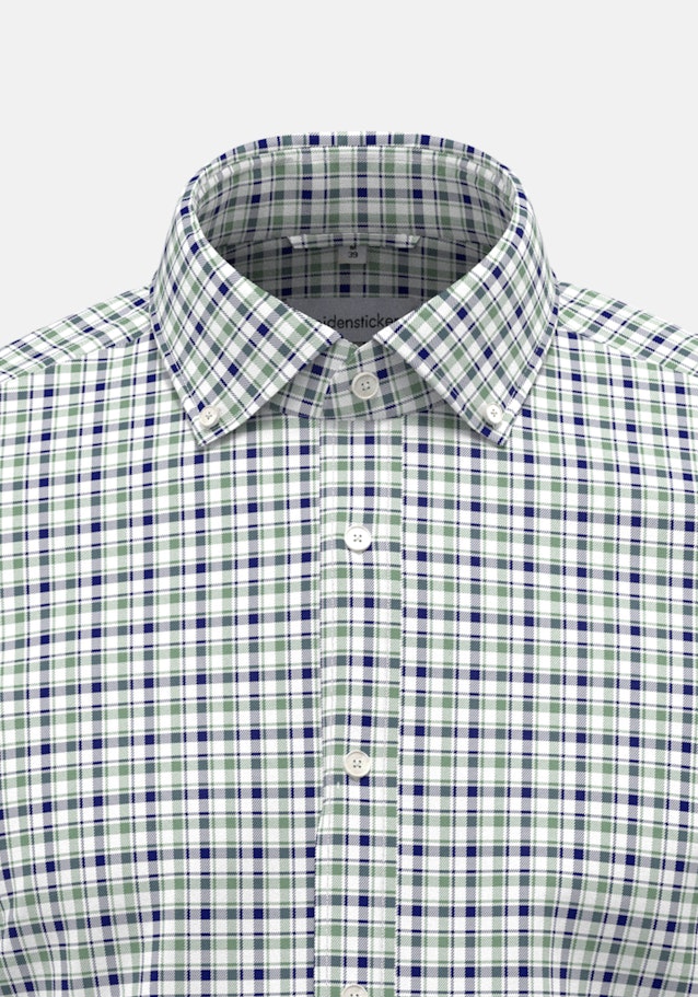 Non-iron Twill Business overhemd in Shaped with Button-Down-Kraag in Groen |  Seidensticker Onlineshop