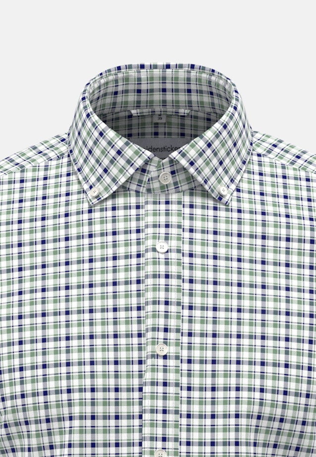 Bügelfreies Twill Business Hemd in Shaped mit Button-Down-Kragen in Grün |  Seidensticker Onlineshop