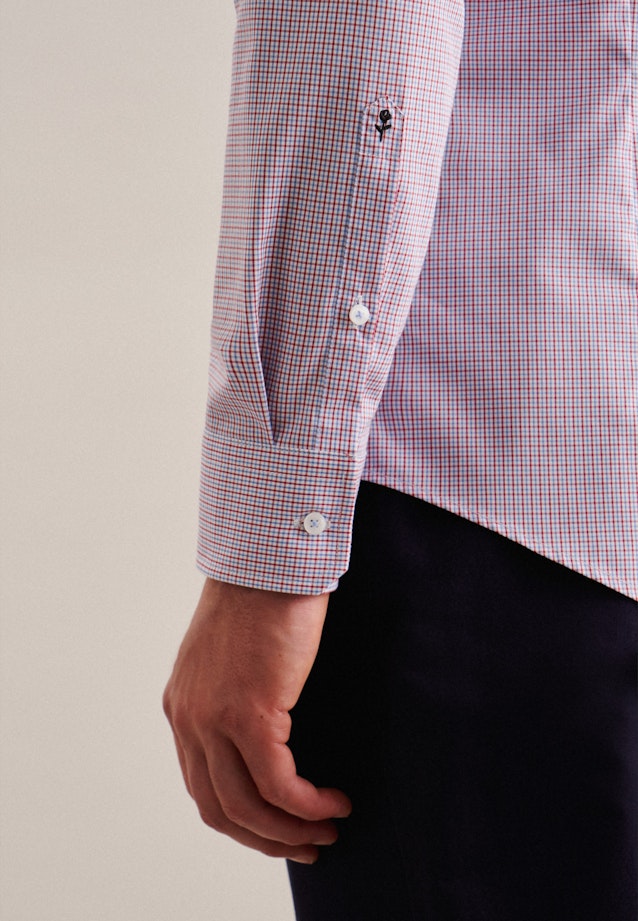 Shaped Business shirt Check in Red |  Seidensticker Onlineshop