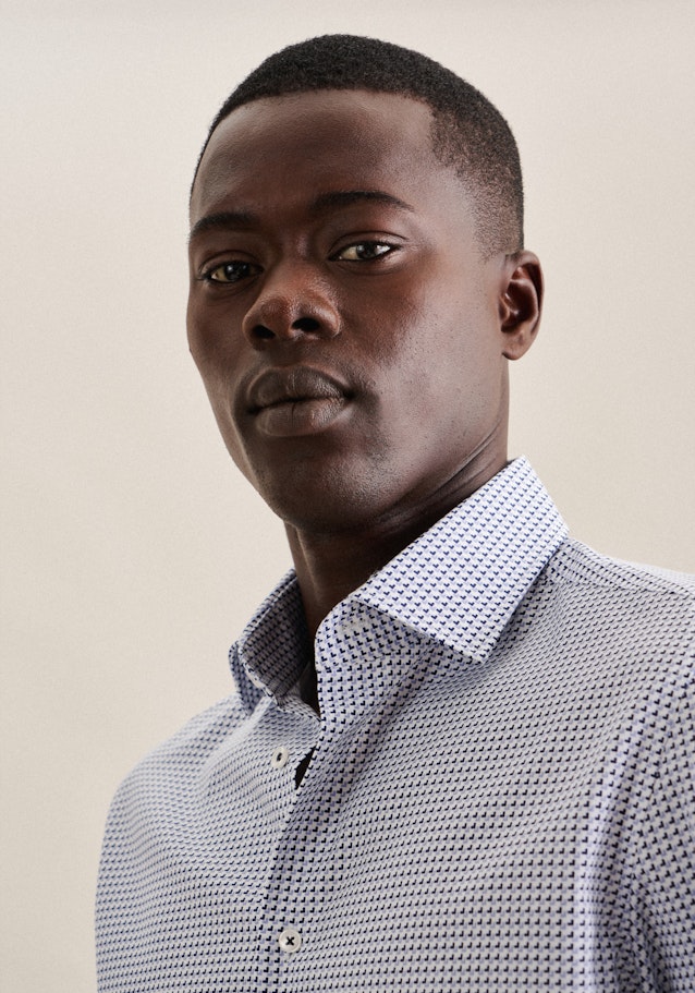 X-Slim Performance shirt Print in Light Blue |  Seidensticker Onlineshop