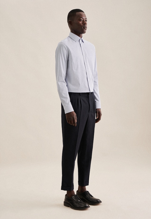 X-Slim Performance shirt Print in Light Blue |  Seidensticker Onlineshop