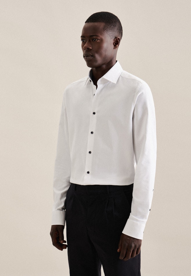 Performance shirt in X-Slim with Kent-Collar in White | Seidensticker online shop