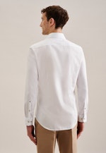 Non-iron Twill Business Shirt in Slim with Kent-Collar in White |  Seidensticker Onlineshop