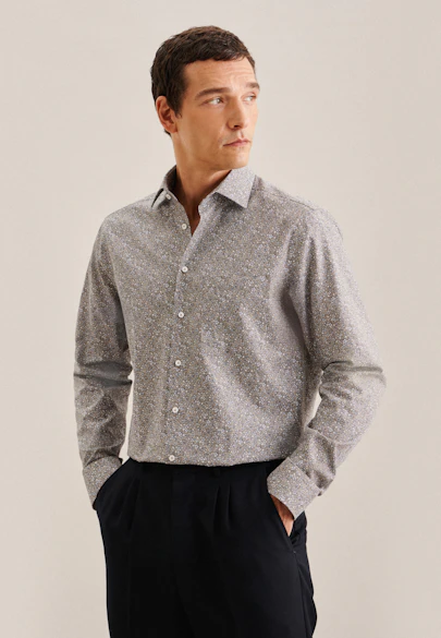 Regular Business Hemd Floral in Braun |  Seidensticker Onlineshop