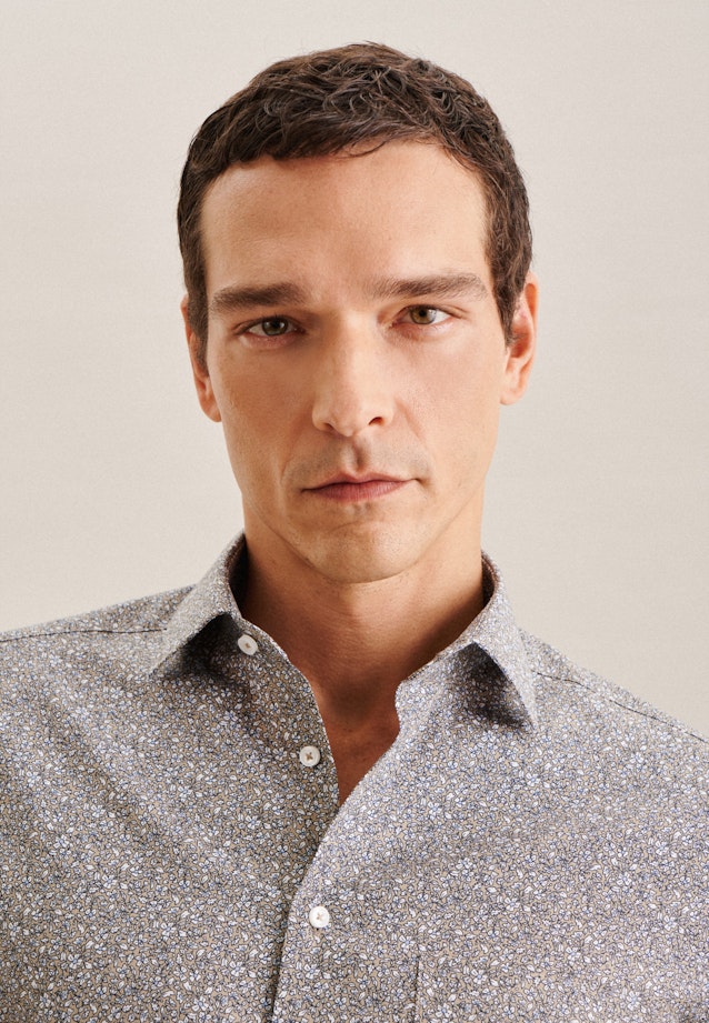 Regular Chemise d'affaires Floral in Marron |  Seidensticker Onlineshop