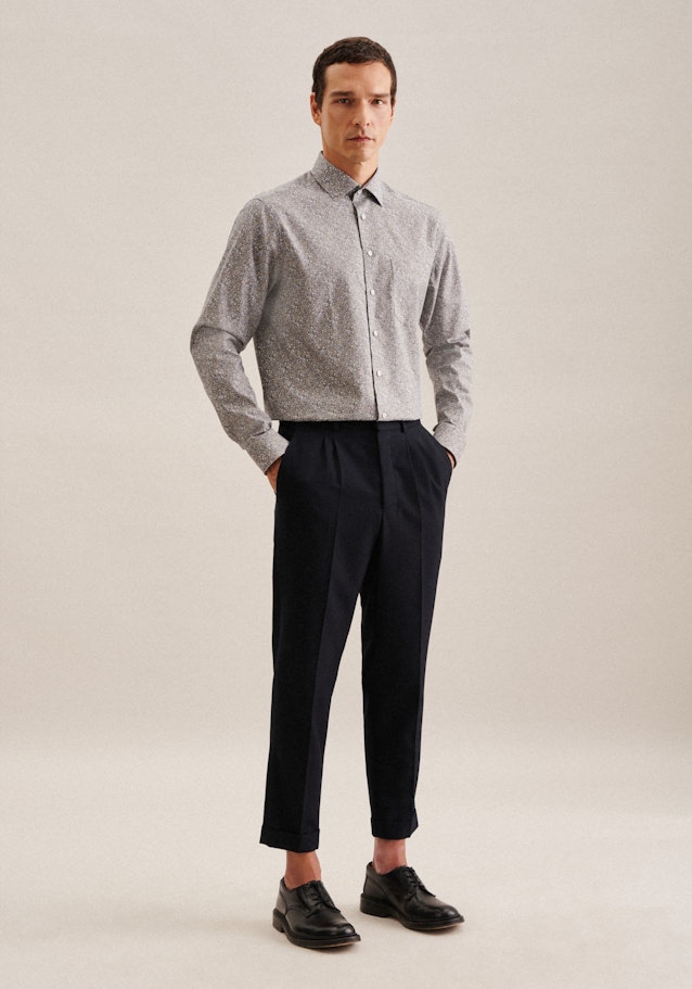 Chemise Business Regular Twill (sergé) Col Kent in Marron | Seidensticker Onlineshop