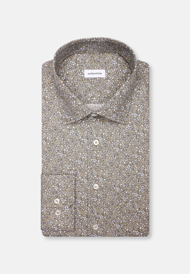 Regular Business shirt Floral in Brown |  Seidensticker Onlineshop