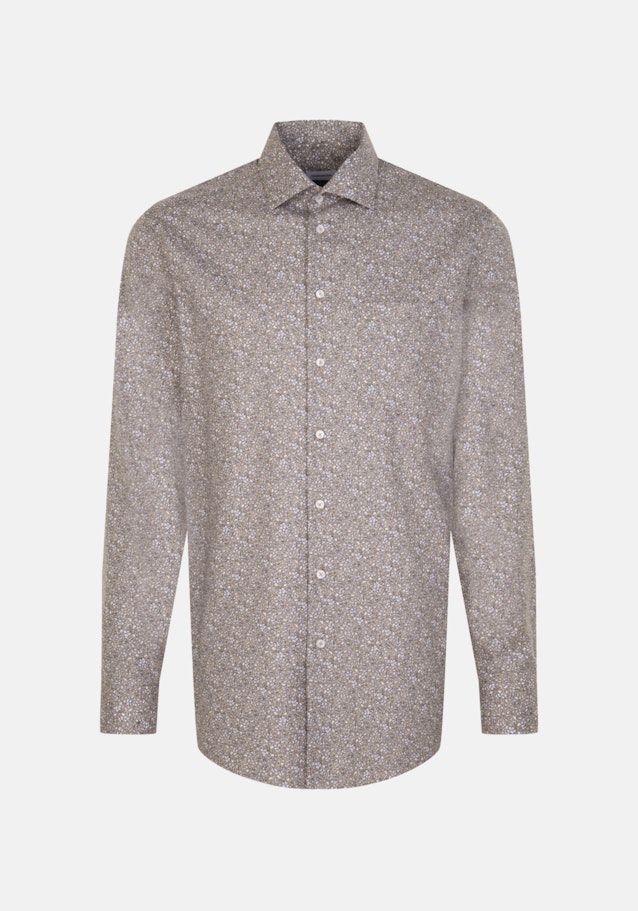 Chemise Business Regular Twill (sergé) Col Kent in Marron | Seidensticker Onlineshop