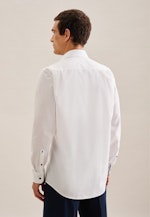 Chemise Business Regular Popeline Col Kent in Blanc |  Seidensticker Onlineshop