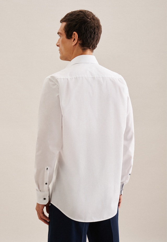 Bügelfreies Popeline Business Hemd in Comfort mit Kentkragen in Weiß | Seidensticker Onlineshop