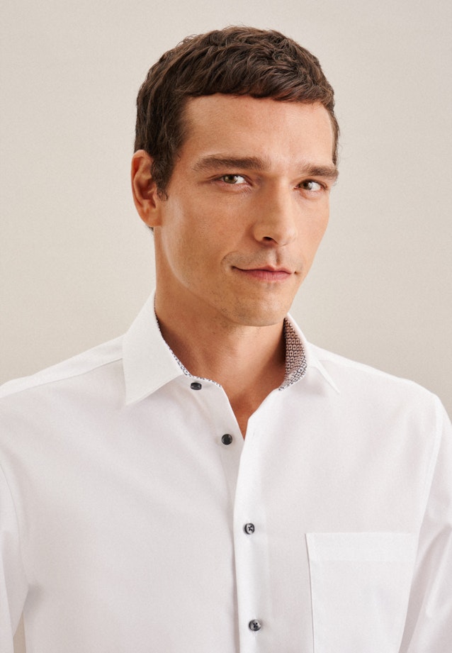 Comfort Business Hemd Uni in Weiß |  Seidensticker Onlineshop