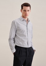 Shaped Business shirt Stripe in Medium Blue |  Seidensticker Onlineshop