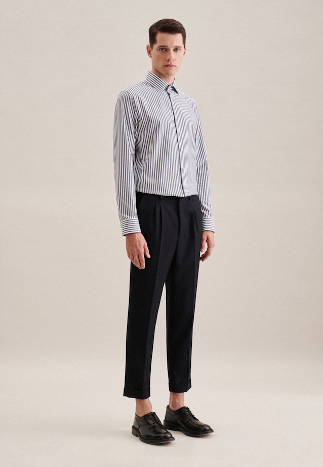 Shaped Business shirt Stripe in Medium Blue |  Seidensticker Onlineshop