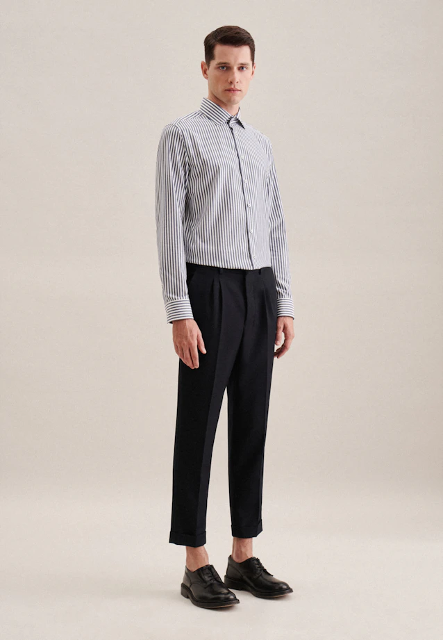 Shaped Business shirt Stripe in Medium Blue |  Seidensticker Onlineshop