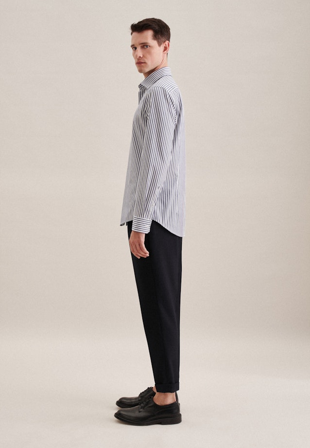 Shaped Business shirt Stripe in Medium Blue |  Seidensticker Onlineshop