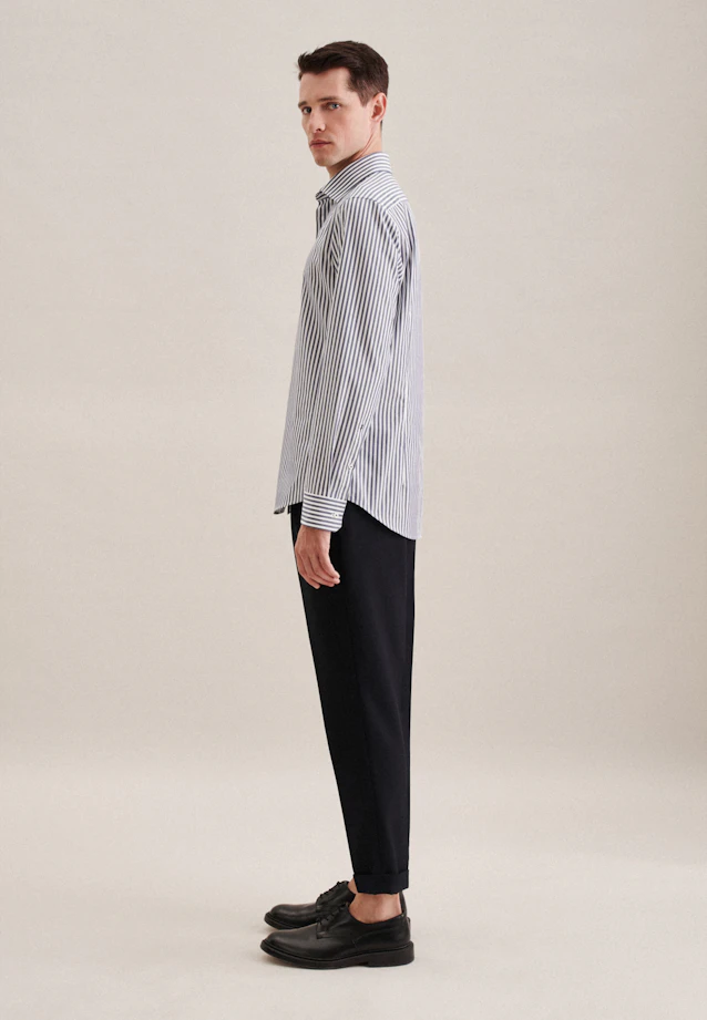 Shaped Business shirt Stripe in Medium Blue |  Seidensticker Onlineshop