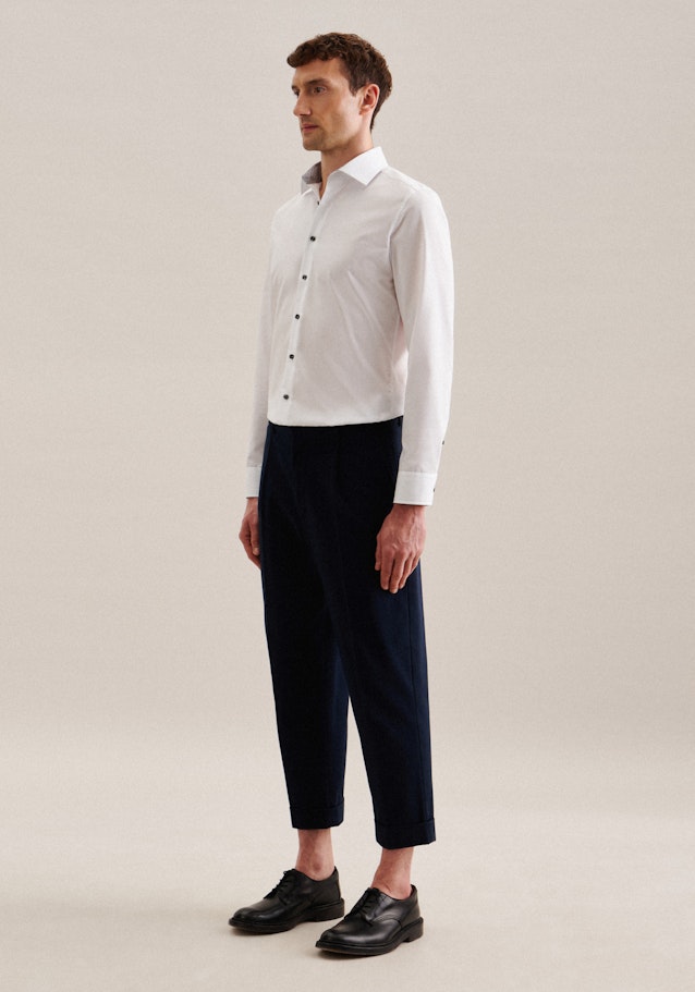 Non-iron Poplin Business Shirt in Shaped with Kent-Collar in White |  Seidensticker Onlineshop